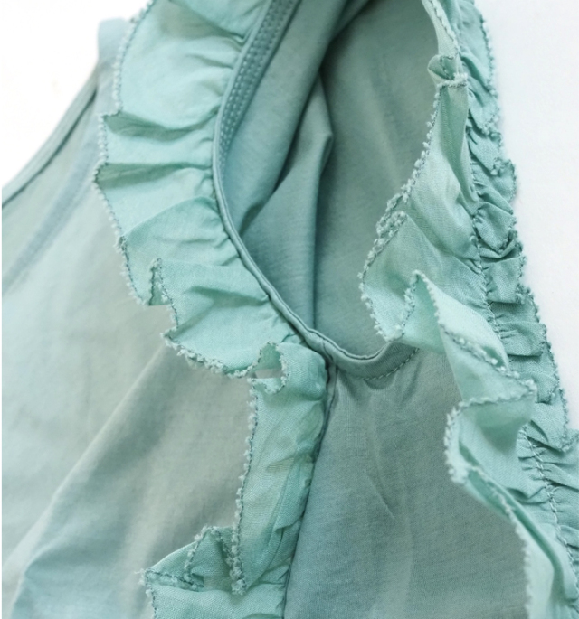 PONT DE CHALONS ポンデシャロン カットソーTシャツ コンビフリル袖プルオーバー