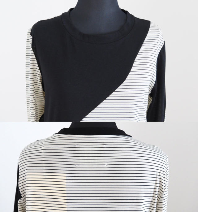 TAGE タージ オーバーラップ切替ボーダープルオーバー レディース