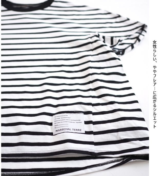 MARECHAL TERRE マルシャルテル クルーネックTシャツ 半袖 レディース