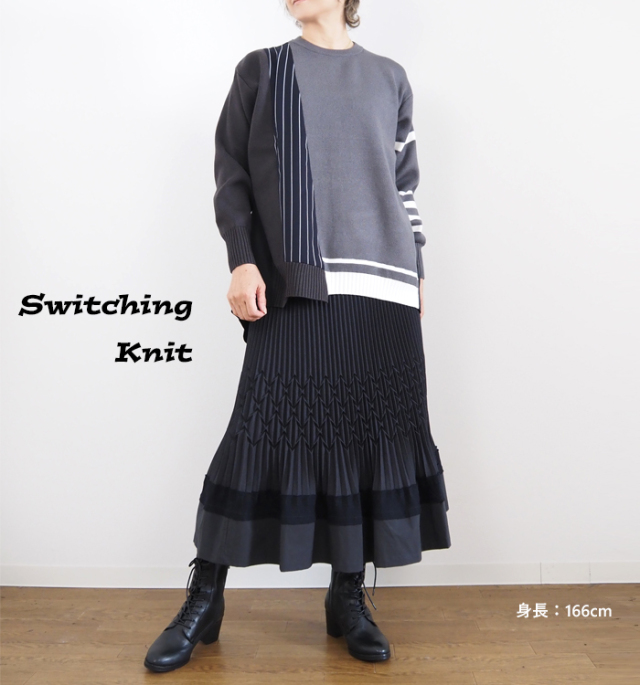 MARECHAL TERRE マルシャルテル 長袖ニット レイヤードデザイン