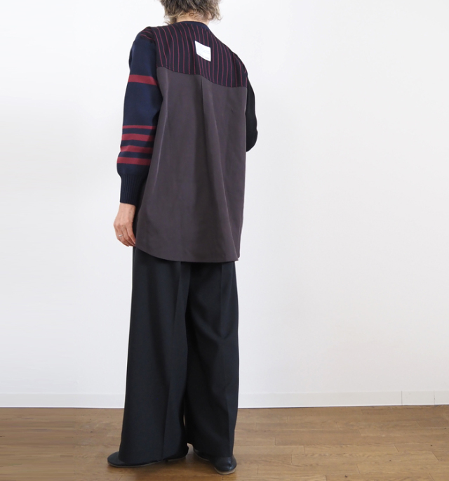 MARECHAL TERRE マルシャルテル 長袖ニット レイヤードデザイン