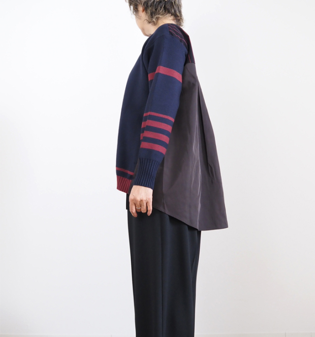 MARECHAL TERRE マルシャルテル 長袖ニット レイヤードデザイン