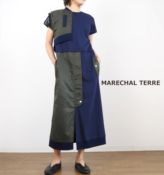 MARECHAL TERRE マルシャルテル ミリタリーワンピース MA-1風