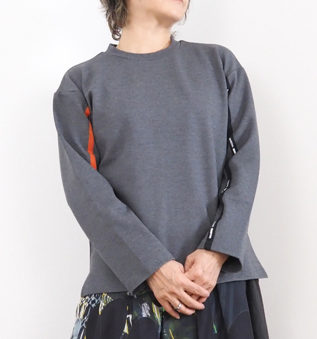 MARECHAL TERRE マルシャルテル ロゴテープ 長袖クルーネックTシャツ