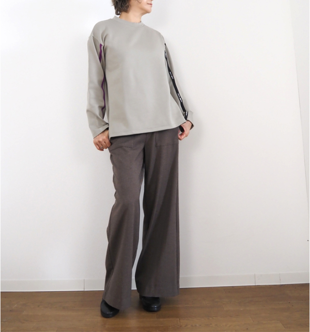 MARECHAL TERRE マルシャルテル ロゴテープ 長袖クルーネックTシャツ