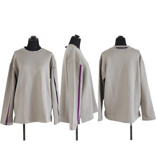 MARECHAL TERRE マルシャルテル ロゴテープ 長袖クルーネックTシャツ