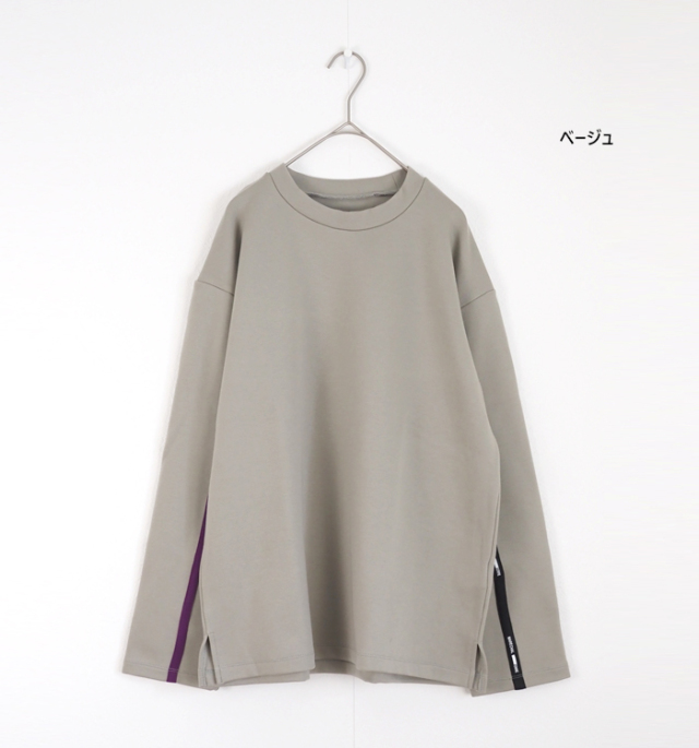 MARECHAL TERRE マルシャルテル ロゴテープ 長袖クルーネックTシャツ