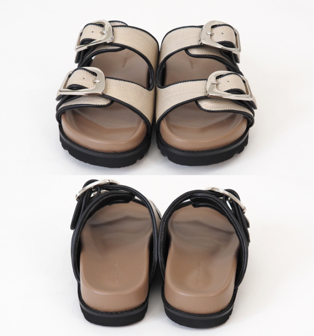 ATELIER BRUGGE アトリエブルージュ フッドベッドサンダル ダブルバックル レディース