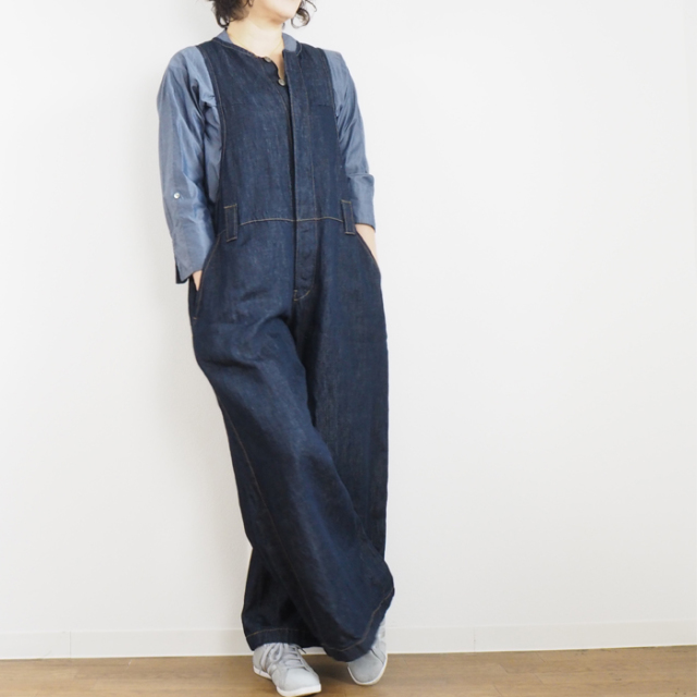 デニムパンツ 40代 50代 SYNANOGUES 53 シナノーグ オールインワン