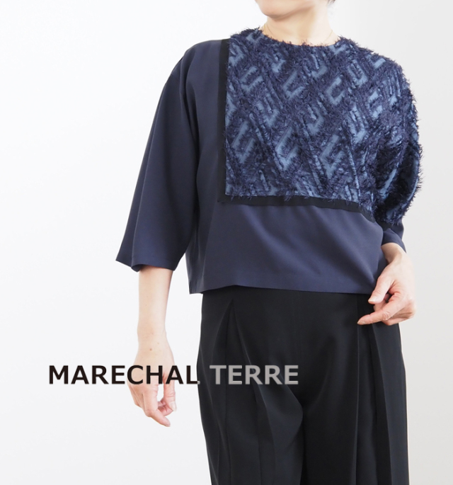 MARECHAL TERRE マルシャルテル フリンジジャガード コンビネーションブラウス