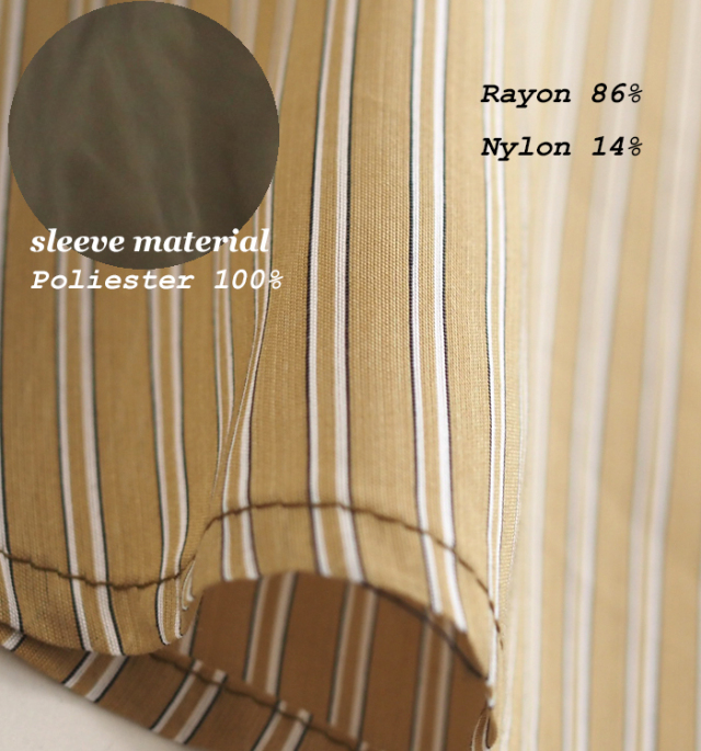 MARECHAL TERRE マルシャルテル ストライプ×無地 切替ルーズシャツ ボリュームスリーブ