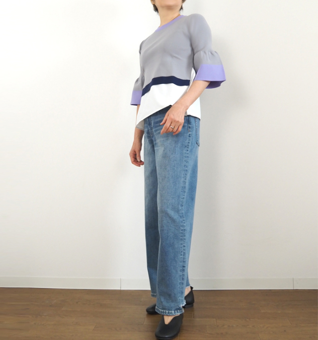 MARECHAL TERRE マルシャルテル ベルスリーブ ドッキングニットプルオーバー