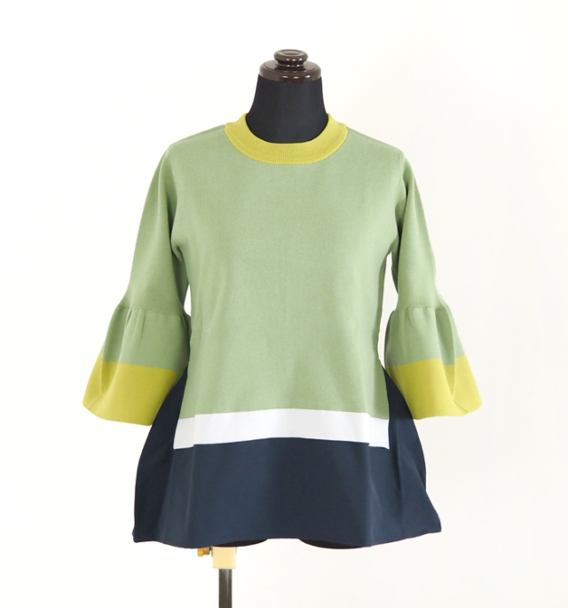 MARECHAL TERRE マルシャルテル ベルスリーブ ドッキングニットプルオーバー