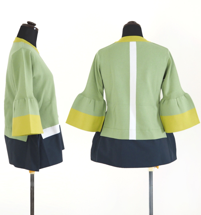 MARECHAL TERRE マルシャルテル ベルスリーブ ドッキングニットプルオーバー