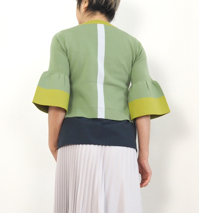 MARECHAL TERRE マルシャルテル ベルスリーブ ドッキングニットプルオーバー