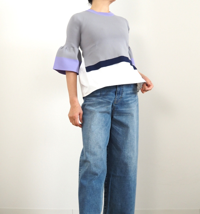 MARECHAL TERRE マルシャルテル ベルスリーブ ドッキングニットプルオーバー