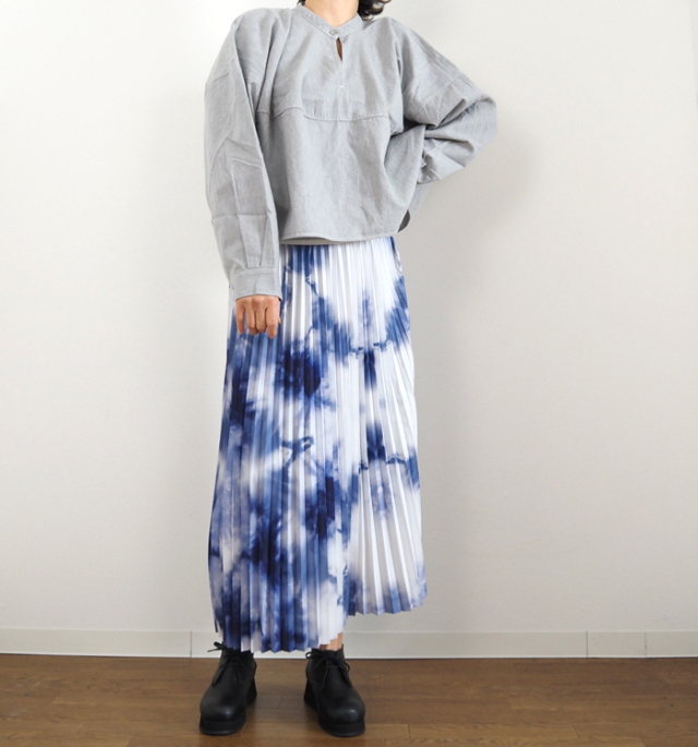 Munich ミューニック 6オンスデニム 前後2WAY クロップトブラウス レディース