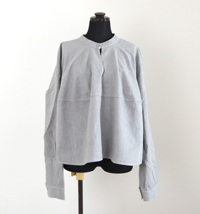 Munich ミューニック 6オンスデニム 前後2WAY クロップトブラウス レディース