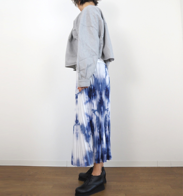 Munich ミューニック 6オンスデニム 前後2WAY クロップトブラウス レディース