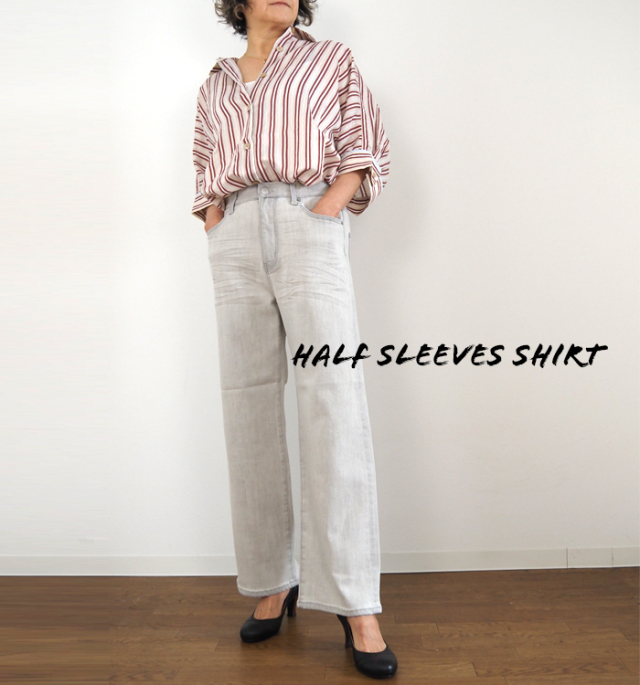 Munich ミューニック インポート先染めドルマンブラウス レディース