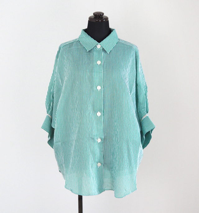 Munich ミューニック インポート先染めドルマンブラウス レディース