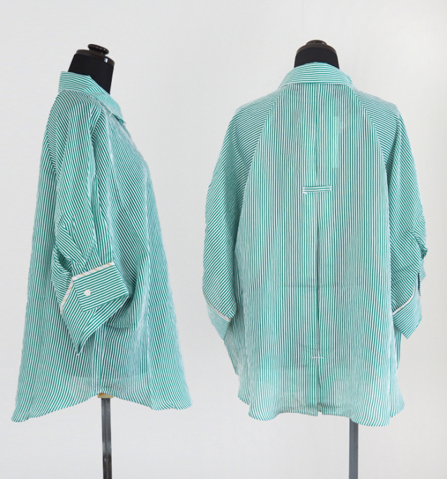 Munich ミューニック インポート先染めドルマンブラウス レディース