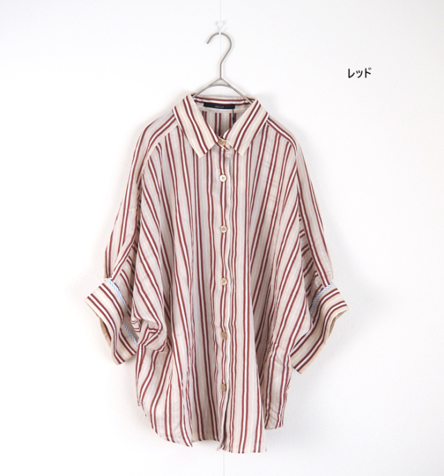 Munich ミューニック インポート先染めドルマンブラウス レディース