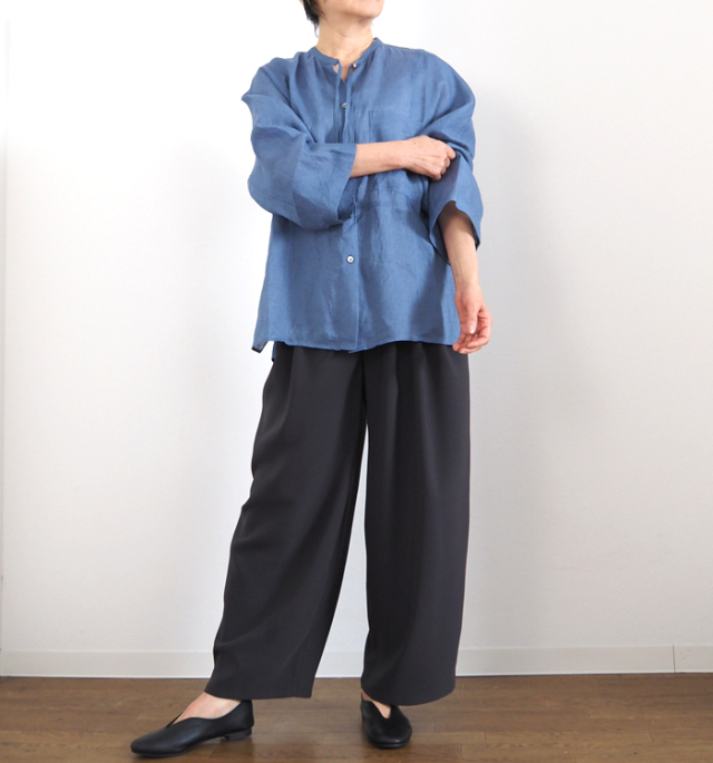 Munich ミューニック 60sフレンチリネン ドルマンルーズシャツ