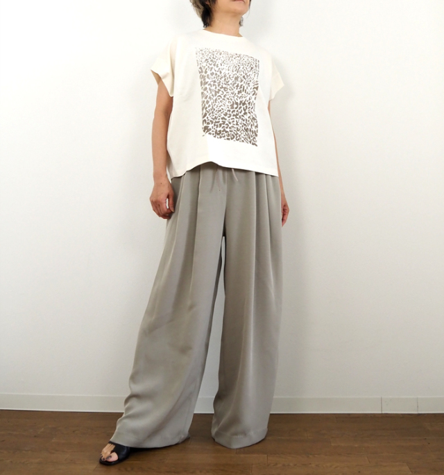 Munich ミューニック レオパードプリントタックスリーブTシャツ