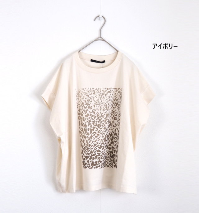 Munich ミューニック レオパードプリントタックスリーブTシャツ