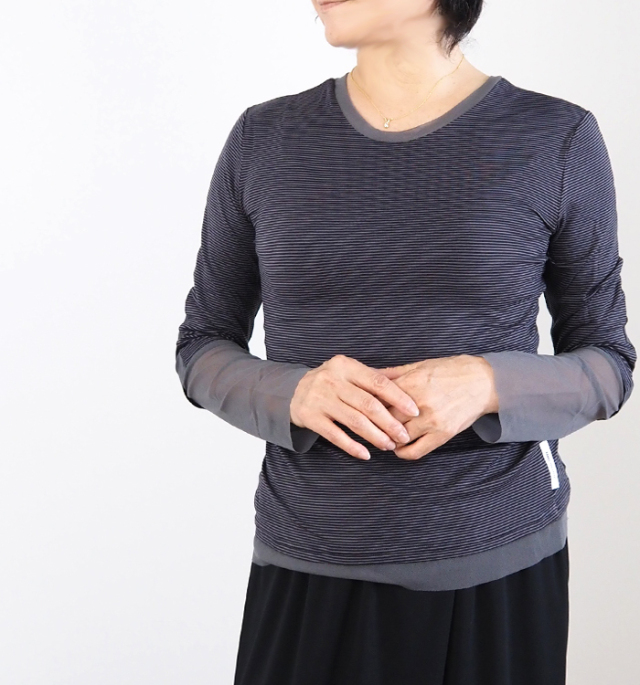 MARECHAL TERRE マルシャルテル 2way シアープルオーバーカットソー