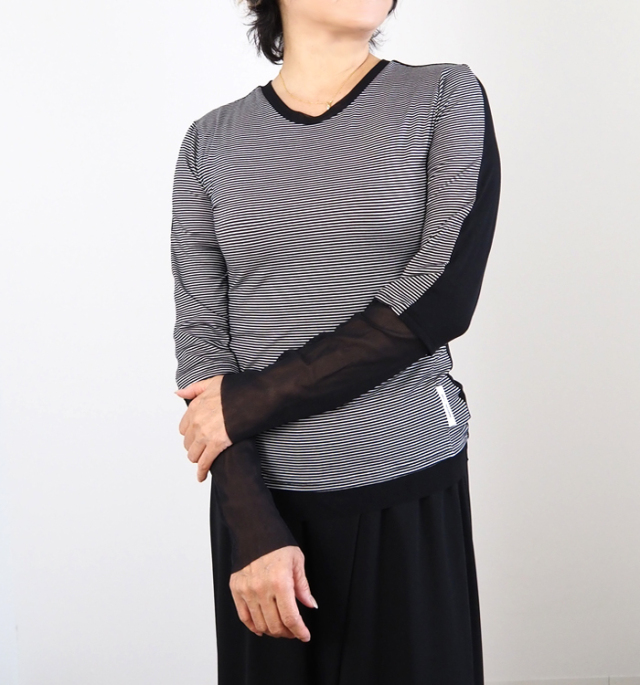 MARECHAL TERRE マルシャルテル 2way シアープルオーバーカットソー