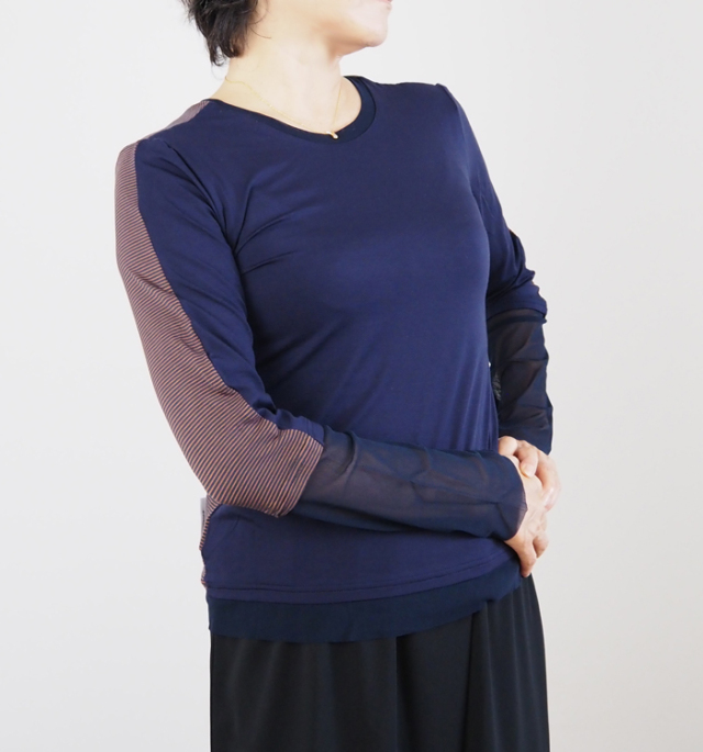 MARECHAL TERRE マルシャルテル 2way シアープルオーバーカットソー