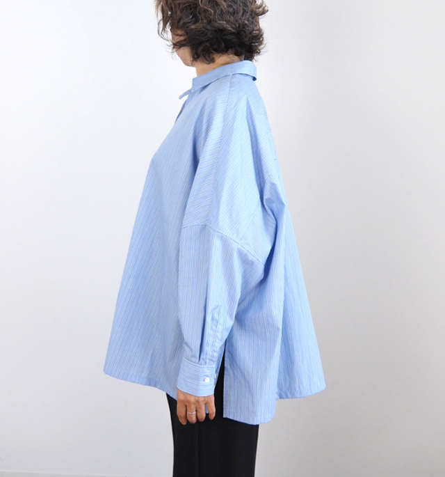 MIDIUMISOLID ミディウミソリッド スキッパー ポンチョシャツ 