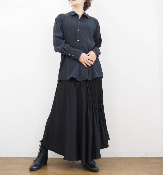 MIDIUMISOLID ミディウミソリッド リラックスシャツ レギュラーカラー レディース