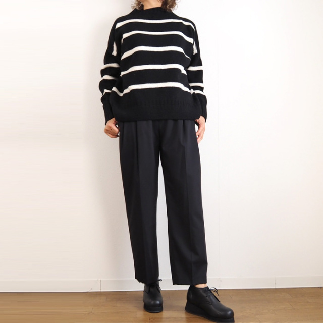 MIDIUMISOLID ミディウミソリッド センタープレス イージーパンツ レディース