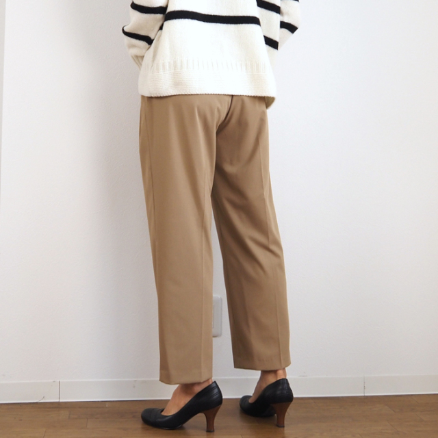 MIDIUMISOLID ミディウミソリッド センタープレス イージーパンツ レディース