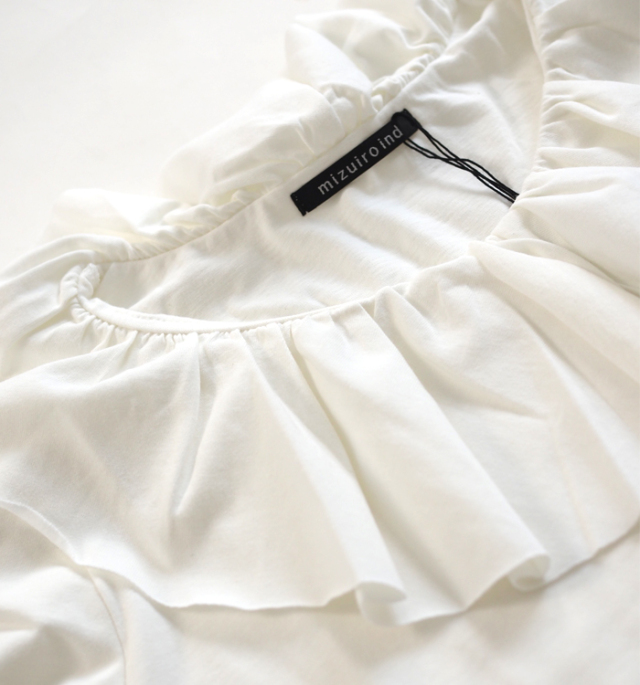 mizuiro ind ミズイロインド プルオーバー フリルカラー ロングスリーブ