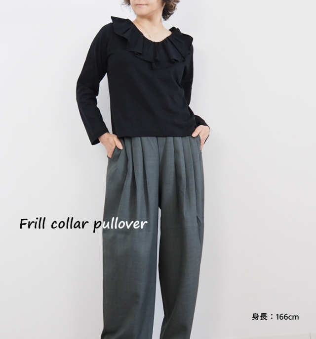 mizuiro ind ミズイロインド プルオーバー フリルカラー ロングスリーブ