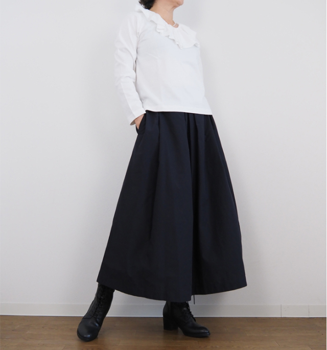 mizuiro ind ミズイロインド プルオーバー フリルカラー ロングスリーブ