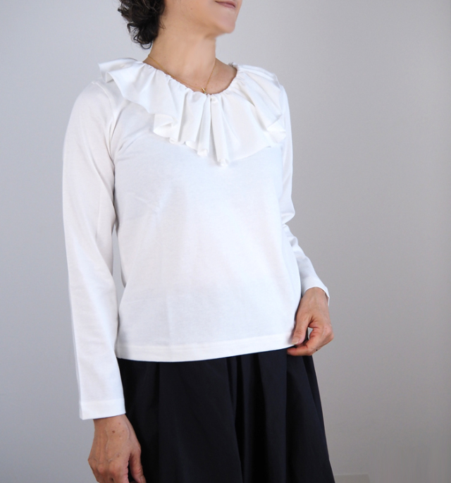 mizuiro ind ミズイロインド プルオーバー フリルカラー ロングスリーブ