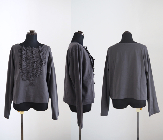 mizuiro ind ミズイロインド フリルプルオーバーTシャツ カットソー