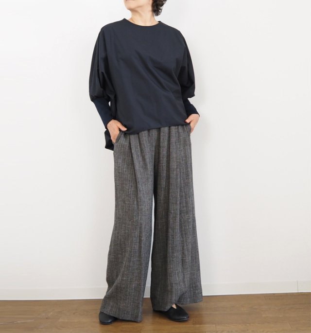 mizuiro ind ミズイロインド クルーネックコクーンプルオーバー