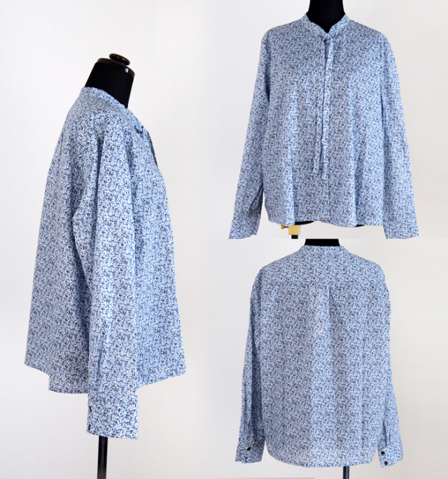 MidiUmi ミディウミ リバティ ボウタイシャツ レディース