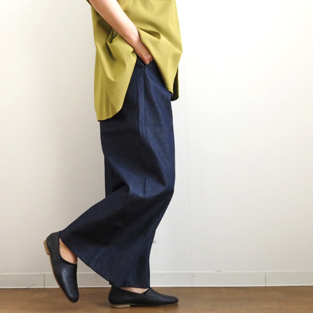 SALE MidiUmi ミディウミ デニムワイドパンツ インディゴ