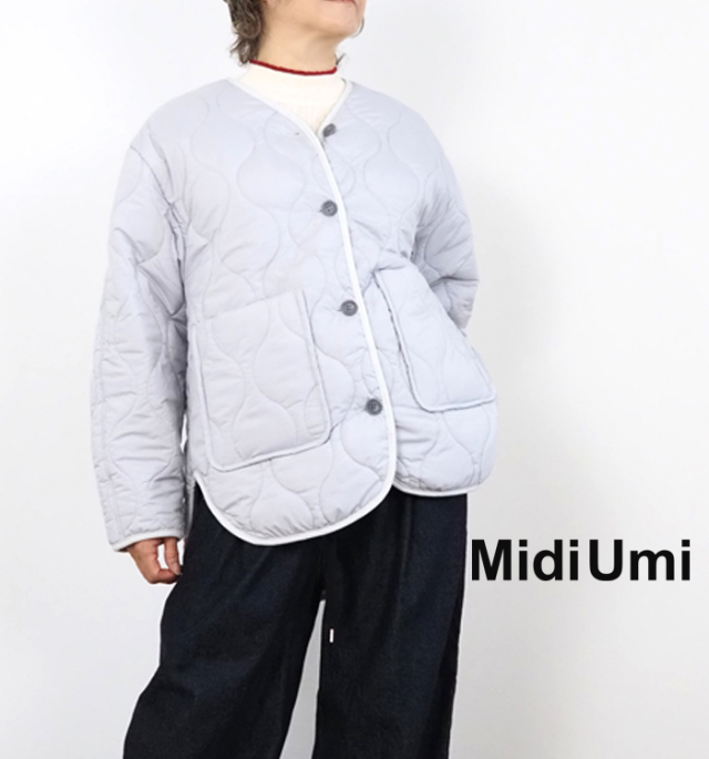 MidiUmi ミディウミ キルティングコクーンスリーブジャケット レディース