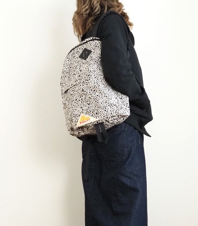KELTY ケルティ ガールズディパック ダルメシアン・ブルーフラワー柄 デジタルプリント