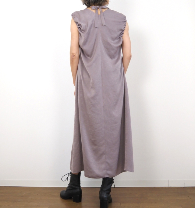 MIDIUMISOLID ミディウミソリッド ランダムシャーリングワンピース レディース