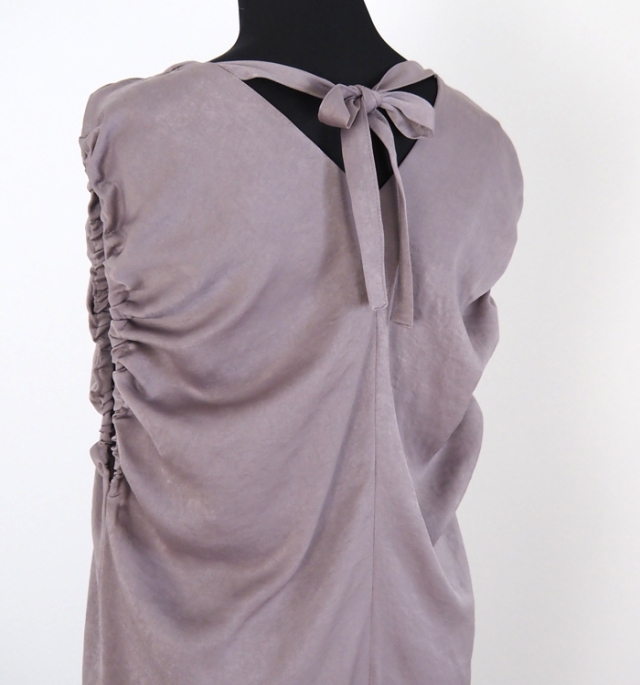 MIDIUMISOLID ミディウミソリッド ランダムシャーリングワンピース レディース