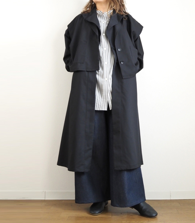 MIDIUMISOLID ミディウミソリッド 3way ロングコート レディース